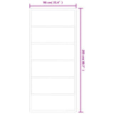 Sliding Door with Hardware Set ESG Glass&Aluminium 90x205 cm 3081953