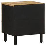Bed Cabinets 2 pcs Black 40x33.5x46 cm Solid Rough Wood Mango 4018625