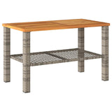 4 Piece Garden Lounge Set with Cushions Grey Poly Rattan 366267