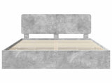 Bed Frame with Drawer Concrete Grey 140 x 200 cm Engineer Wood 3412591