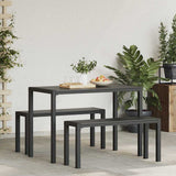 Garden Dining Set 3 pcs Anthracite Steel 42001769