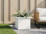 Garden Planter with LED White 30 x 30 x 30 cm Steel 8008058