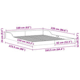 Bed Frame White 160 x 220 cm Solid Pine Wood 873377