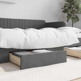 Bed Storage Drawers 2 pcs Dark Grey Engineered Wood and Fabric 833927