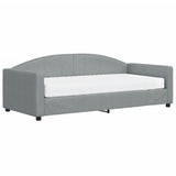 Daybed with Mattress Blue Light Grey 90x190 cm Fabric 3197255