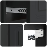Wall-Mounted Bedside Cabinet 2 pcs Black 49 x 34.5 x 20 cm 899298
