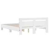 Bed Frame White Engineered wood, Plywood 140 x 200 cm Bed Frame 3207546