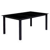 9 Piece Folding Outdoor Dining Set Aluminium Black 43382