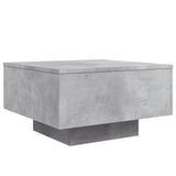 Coffee Table with LED Lights Concrete Grey 55x55x31 cm 836577