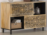 Side Cabinet 80x33x75 cm Solid Wood Mango 358239