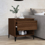 ZNTS Side Table Brown Oak 50x46x50 cm Engineered Wood 819562