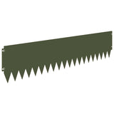 Lawn Edging 20 pcs 103 x 25 cm Steel Olive Green 8008497