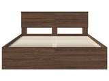 Bed Frame with Headboard Brown Oak 135 x 190 cm Engineered Wood 3408682