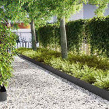 Lawn Edging 50 pcs Black 100 x 0.05 x 20 cm Cold Rolled Steel 3335774