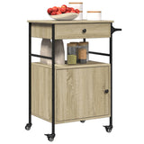Kitchen Trolley Sonoma Oak 56x43x89.5 cm Engineered Wood 842392