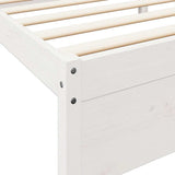 Bookcase Bed without Mattress White 150x200 cm Solid Wood Pine 3324351