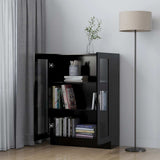 Vitrine Cabinet Black 82.5x30.5x115 cm Engineered Wood 802751