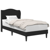 Bed Frame with Headboard Black 90 x 190 cm Faux Leather 42027868