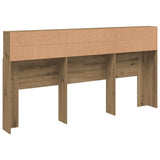 Headboard Cabinet Artisian Oak 200x19x103.5 cm Engineered Wood 856875