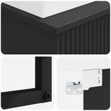 Wall-Mounted Wash Basin Black 40 x 41 x 39 cm Engineered Wood 890199