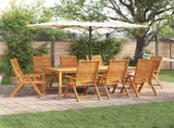Garden Dining Set 9 pcs Brown Solid Acacia Wood 3375629