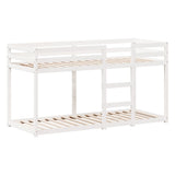Bunk Bed without Mattress White 90x190 cm Single Solid Wood Pine 3282006