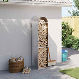 Log Holder Silver 40x45x170 cm Galvanised Steel 364588