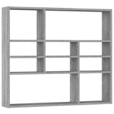 Wall Shelf Grey Sonoma 90x16x78 cm Engineered Wood 815559