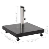 Parasol Base Black Granite, Stainless Steel Medium 48565