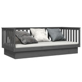 Day Bed without Mattress Grey 100x200 cm Solid Wood Pine 821571