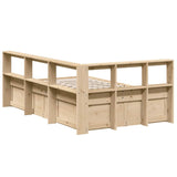 Bookcase Bed without Mattress 120x190cm Solid Wood Pine 3324478