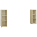 TV Cabinets 2 pcs Sonoma Oak 107x35x37 cm Engineered Wood 3079910