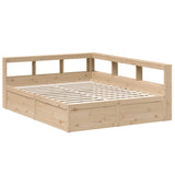 Bookcase Bed without Mattress 140x200cm Solid Wood Pine 3324460