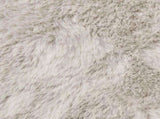 Anti-Slip Faux Rabbit Fur Rug OLITE Beige 160 x 160 cm 42021642