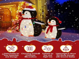 2-Piece Lighted Plush Penguins Christmas Yard Decorations, Set of 2 Pre-lit Pull Up Penguins with 67152171