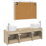 Bathroom Furniture Set 4 pcs Sonoma Oak 3407057