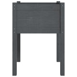 Garden Planters 2 pcs Grey 50x50x70 cm Solid Pinewood 810804
