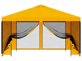 Garden Gazebo with Sidewalls 3 x 3 m Yellow Polyester and Steel 900368