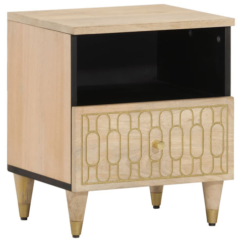 ZNTS Bedside Cabinets 2 pcs 40x33x46 cm Solid Wood Mango 358255