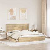 Storage Bed with Drawer Sonoma Oak 180 x 200 cm Engineered Wood 3410225