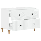 Bathroom Sink Cabinet ALKMAAR High Gloss White 82 x 41x 59 cm 896139