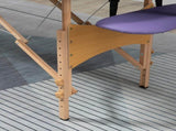 Portable Massage Bed, Folding Spa Beauty Massage Table with 2 Sections, Carry Bag and Wooden Frame, T3398P330348