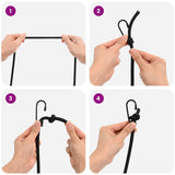 Bungee Cords with Hooks 10 mm Black PP and Rubber 42047665