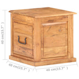 Chest Natural wood Solid acacia wood Small Storage Chest Square 289649