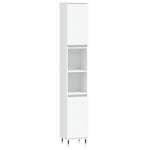 ZNTS 3 Piece Bathroom Cabinet Set White Engineered Wood 3187781