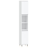 3 Piece Bathroom Cabinet Set White Engineered Wood 3187781