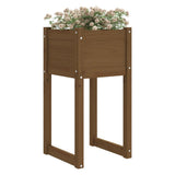 Planters 2 pcs Honey Brown 40x40x81 cm Solid Wood Pine 822129