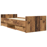 Bed Frame with Storage Old Wood 80 x 200 cm Engineered Wood 3429512