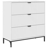 Sideboard High Gloss White 79.5 x 33 x 82 cm Engineered Wood 883438