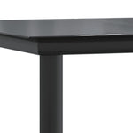 5 Piece Garden Dining Set with Cushions Black Poly Rattan 3212537